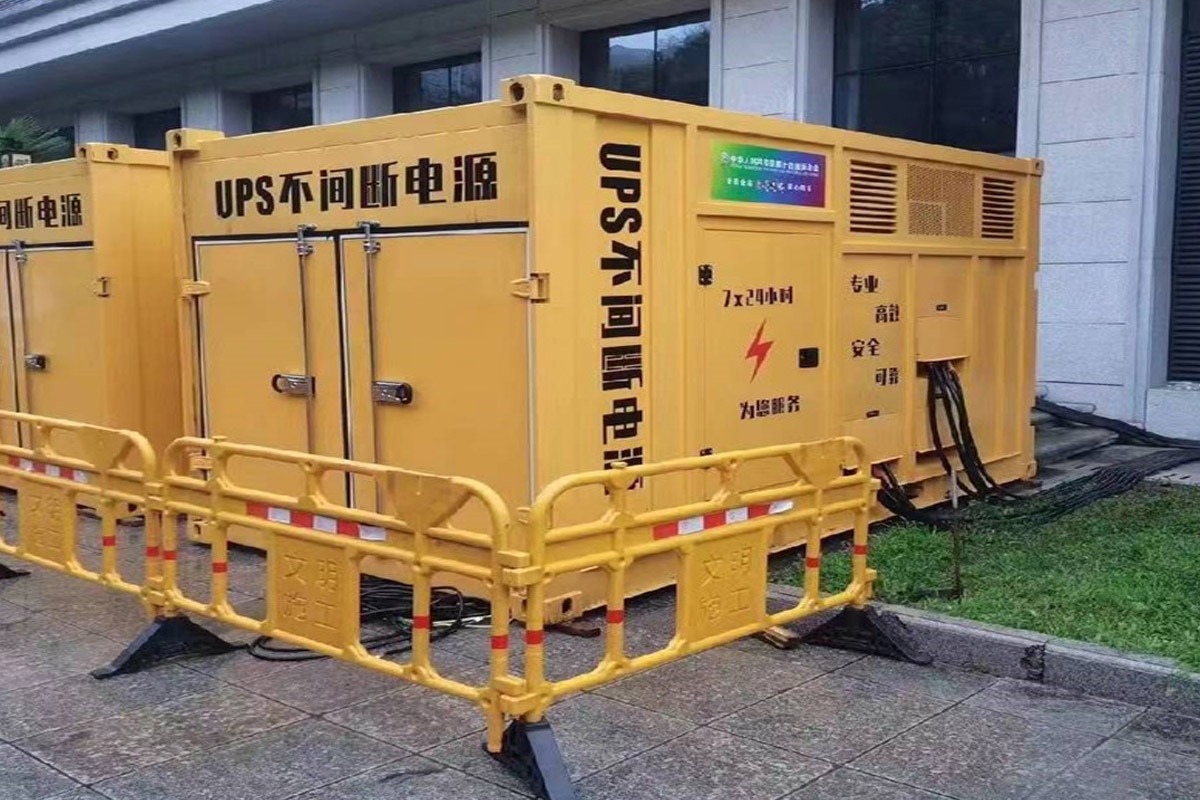 沭阳发电机租赁施工现场
